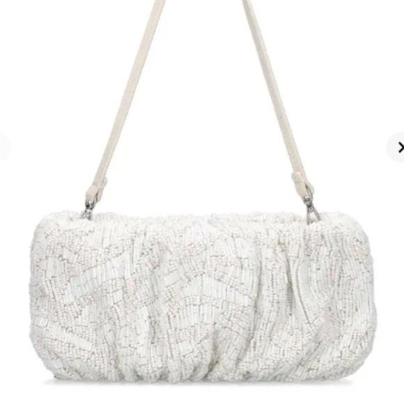 STAUD BEADED BEAN BAG CREAM SWIRL - Picture 2 of 11